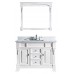 Huntshire 48" Single Bathroom Vanity in White with Marble Top and Square Sink with Mirror - B07D3YZJQH